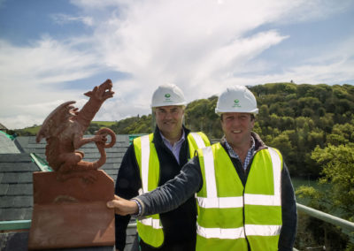 Topping out ceremony - Dragon gargoyle